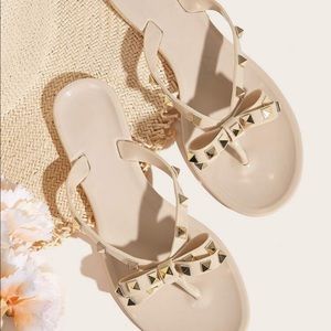 Studded Bow Slippers / Sandals 🎀